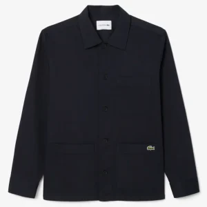 Sobrecamisa Lacoste de Pana Azul Marino Hombre