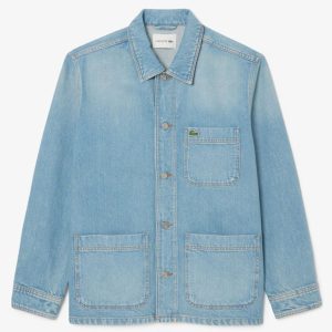 Sobrecamisa Lacoste Denim con Logo Azul Hombre