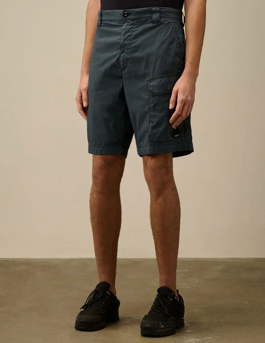 Pantalón Corto C.P. Company Cargo Fili Strech Azul Hombre - Imagen 3