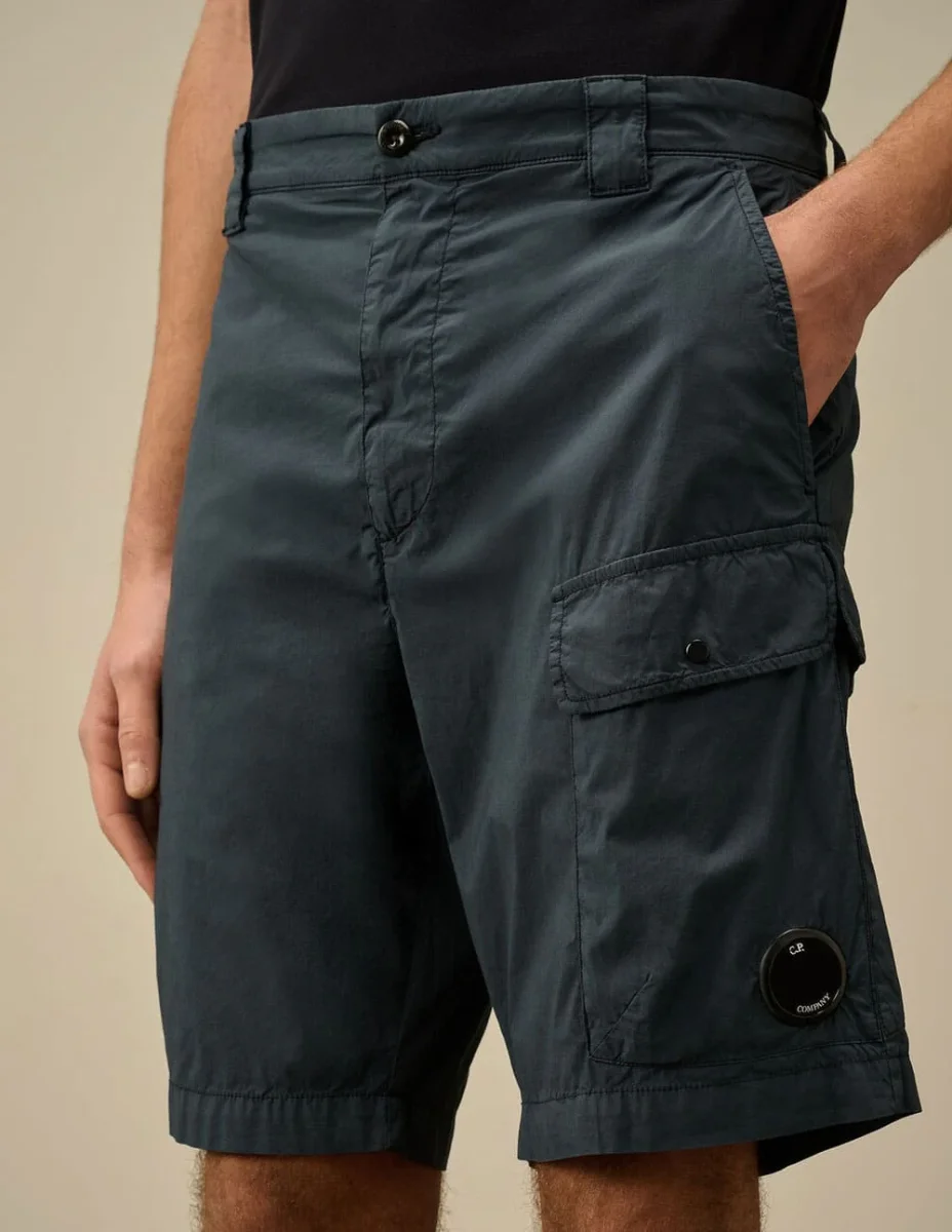 Pantalón Corto C.P. Company Cargo Fili Strech Azul Hombre - Imagen 4