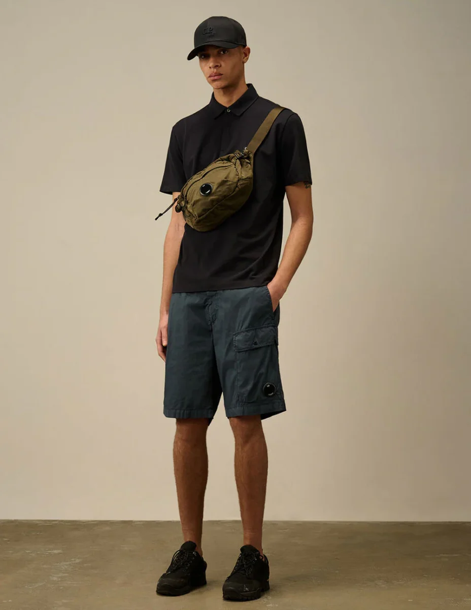 Pantalón Corto C.P. Company Cargo Fili Strech Azul Hombre - Imagen 7