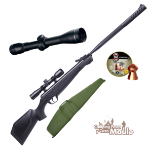 Pack Rifle Crosman Shockwave NP1 + Mira 4×32 + 2 Latas de Postones + Funda