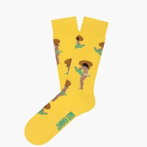 Calcetines Jimmy Lion Caught Nude Amarillos Unisex