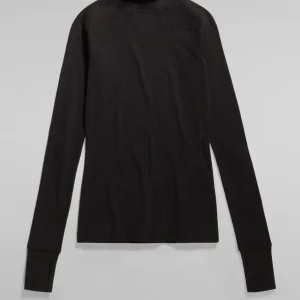 Top G-Star de Cuello Vuelto Negro Mujer