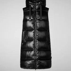 Chaleco Plumas Save The Duck Iria Negro Mujer