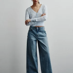 Pantalón Vaquero Donna Karan Wide Leg Azul Mujer