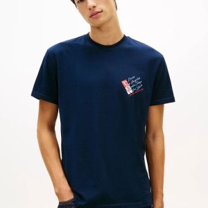 Camiseta Tommy Jeans Signature Azul Hombre