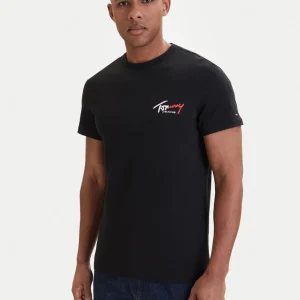 Camiseta Tommy Jeans con Logo Negra Hombre