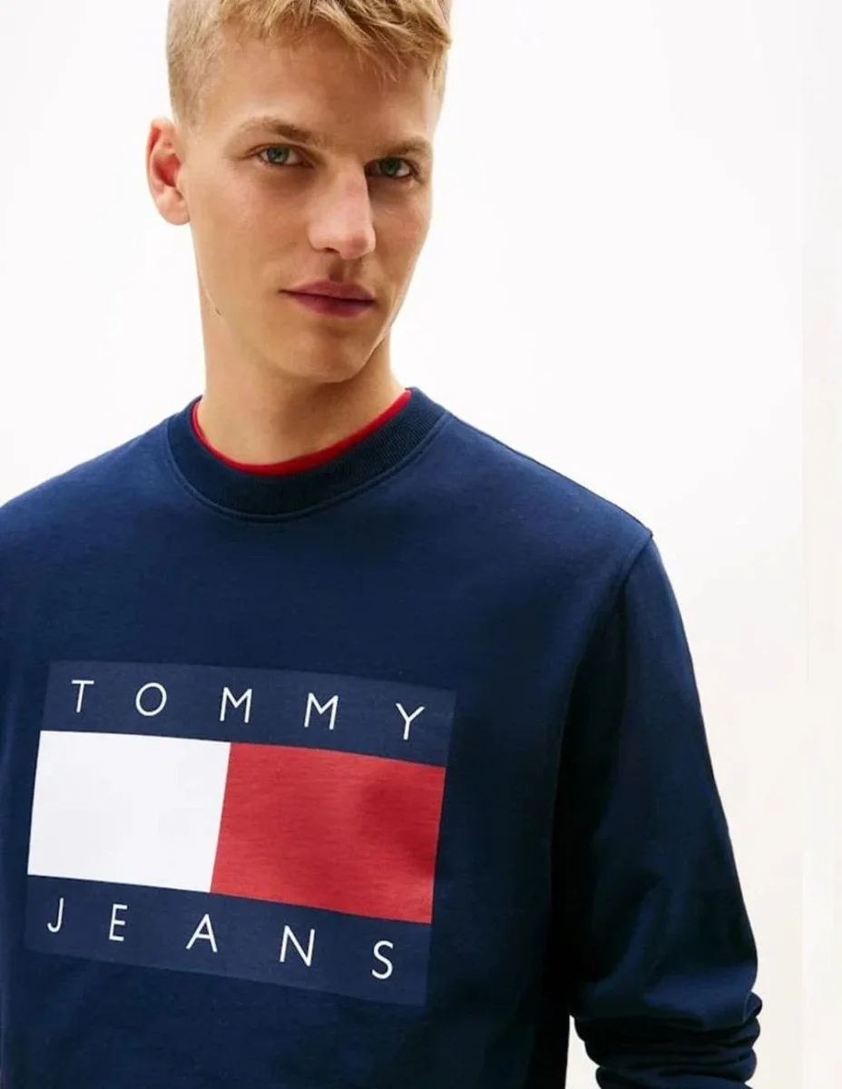 Sudadera Tommy Jeans con Logo Azul Hombre - Imagen 4