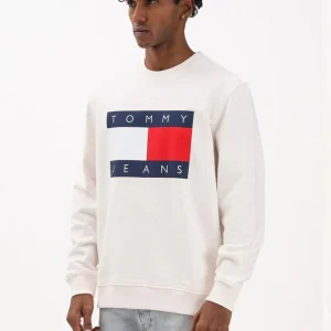Sudadera Tommy Jeans con Logo Blanca Hombre