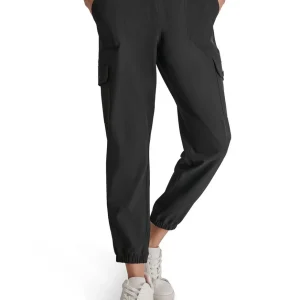 Pantalón Cargo Donna Karan con Logo Negro Mujer