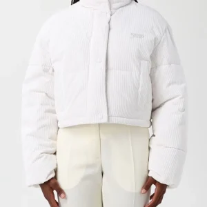 Chaqueta Acolchada Tommy Jeans de Pana con Logo Blanca Muje