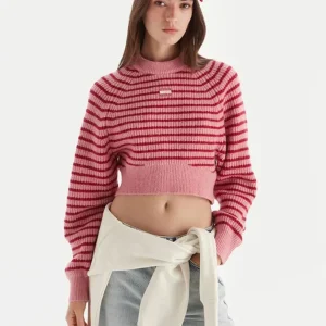 Jersey Tommy Jeans con Parche del Logo Rosa Mujer