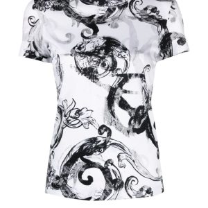 Camiseta Versace Jeans Couture Barocco Logo Multicolor Mujer