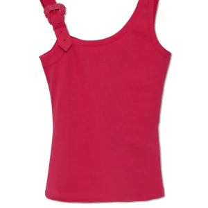 Camiseta Versace Jeans Couture con Hebilla Baroque Rosa Mujer