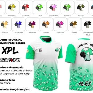 👕 Samarreta oficial Xampinyons Pàdel League XPL