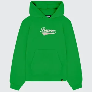 Sudadera con Capucha BARROW Washed Effect con Logo Verde Unisex