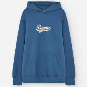 Sudadera con Capucha BARROW Washed Effect con Logo Azul Unisex