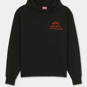 Sudadera con Capucha Kenzo con Bordado Kenzo Drawn Varsity Negra Hombre