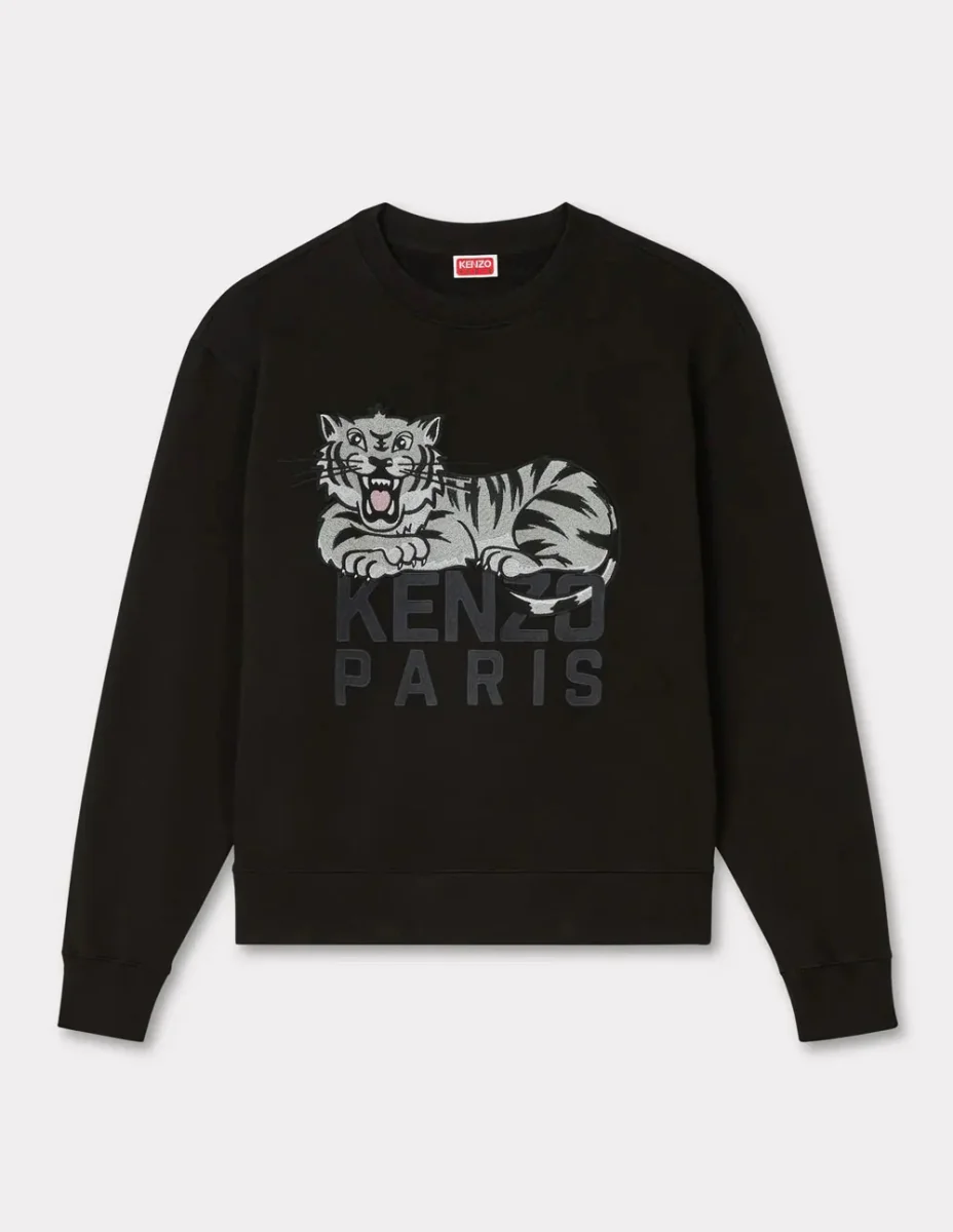 Sudadera Kenzo con Bordado Kenzo Happy Tiger Negra Hombre - Imagen 2
