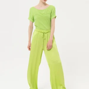 Pantalón Fracomina Palazzo Verde Mujer