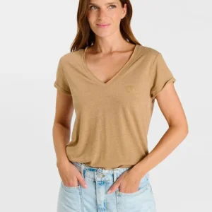 Camiseta Le Temps des Cerises Ona Marrón Mujer