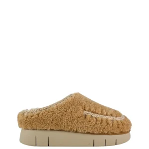 Zuecos MOU Bounce Maxi Stitching Marrones Mujer