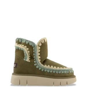 Botas MOU Bounce Overstitching Verdes Mujer