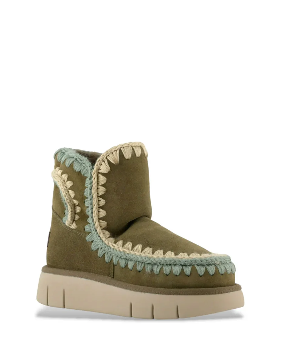Botas MOU Bounce Overstitching Verdes Mujer - Imagen 4