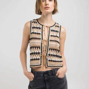 Chaleco Replay Efecto Ganchillo Multicolor Mujer