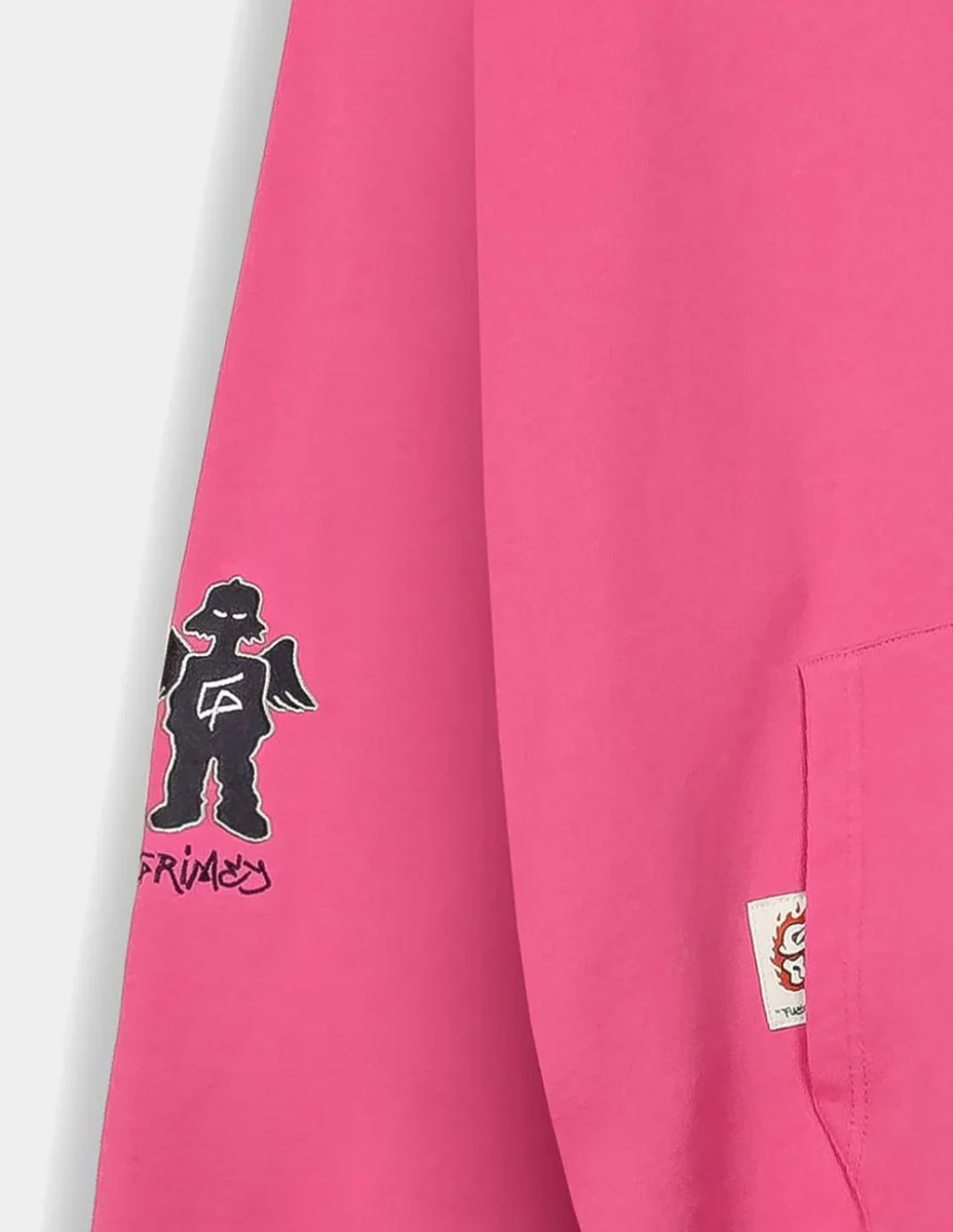 Sudadera con Capucha Grimey The Shelter Boxy Rosa Unisex - Imagen 5