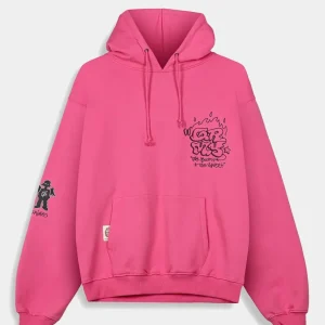 Sudadera con Capucha Grimey The Shelter Boxy Rosa Unisex