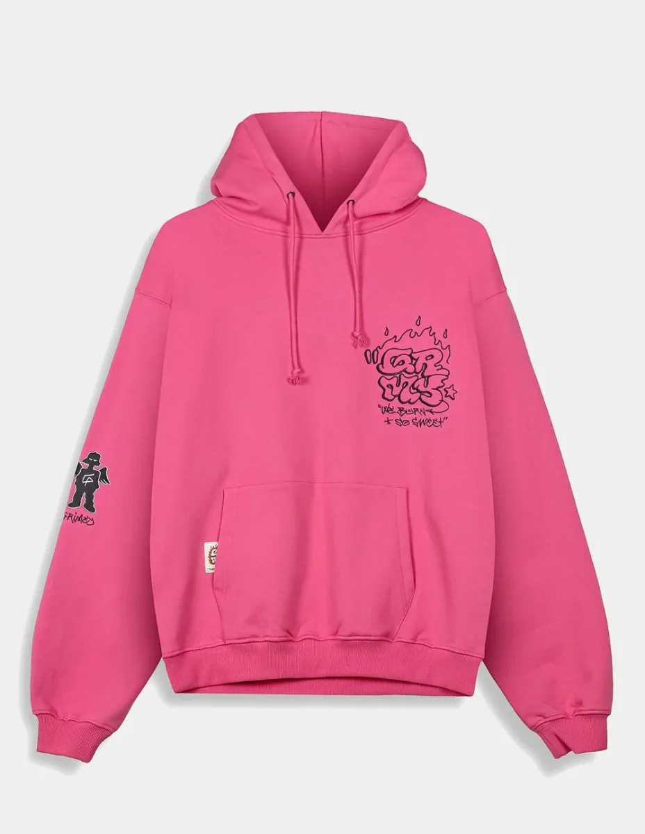 Sudadera con Capucha Grimey The Shelter Boxy Rosa Unisex - Imagen 2