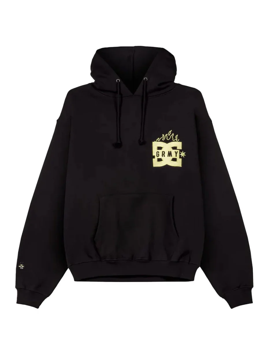 Sudadera con Capucha Grimey The Swarm Dc Shoes X Grimey Boxy Negra Unisex - Imagen 2