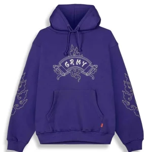 Sudadera con Capucha Grimey Sampans Regular Azul Unisex