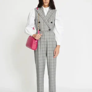 Traje sin Mangas Silvian Heach de Cuadros Gris Mujer