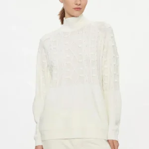 Jersey Silvian Heach de Cuello Alto Blanco Mujer