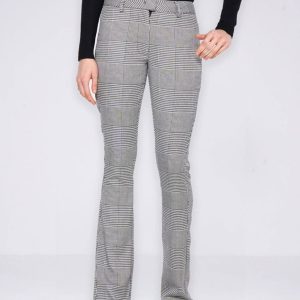 Pantalón Silvian Heach de Cuadros Negro y Blanco Mujer