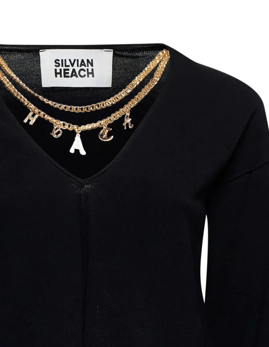 Jersey Silvian Heach Sanke Negro Mujer - Imagen 7