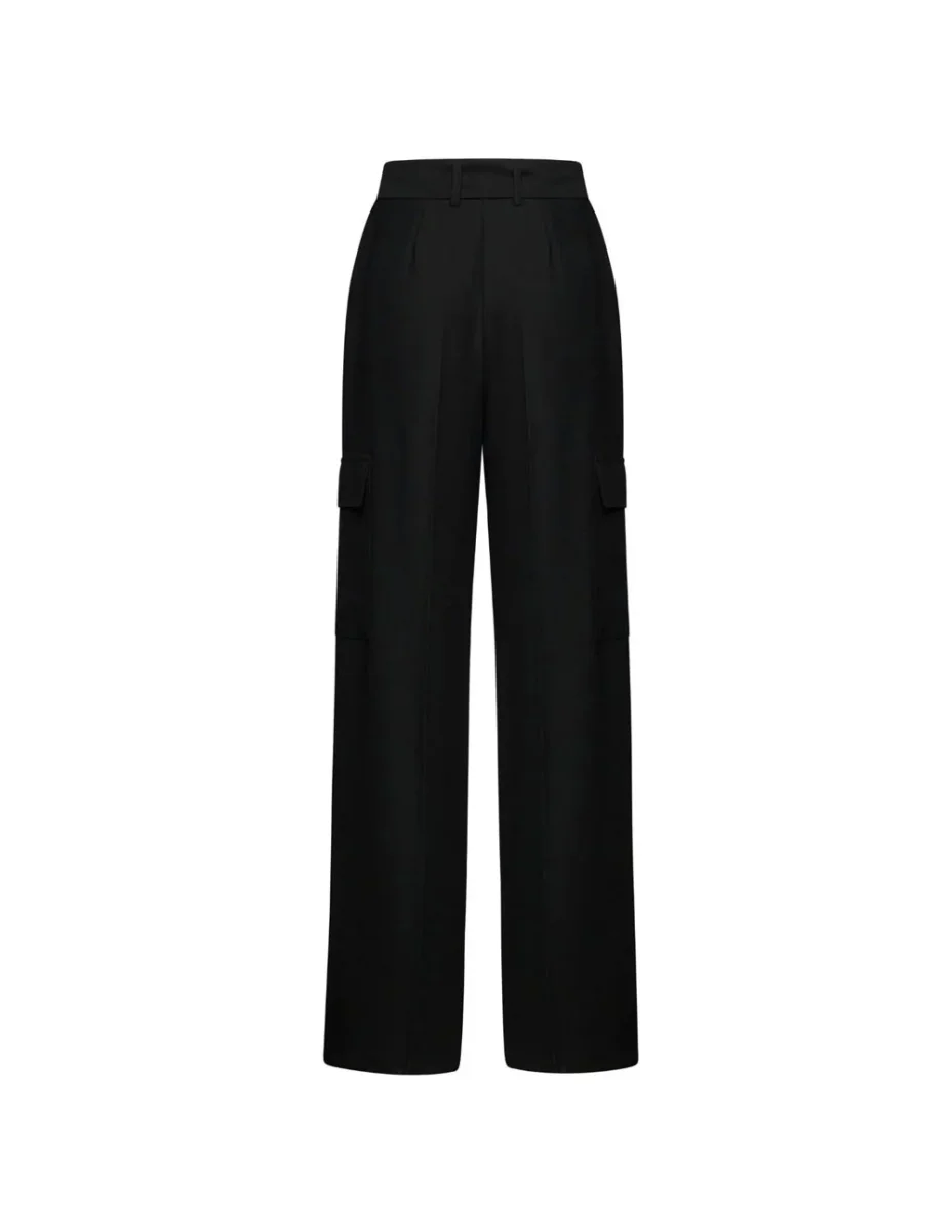 Pantalón Silvian Heach con Cinturón Anudado Negro Mujer - Imagen 3