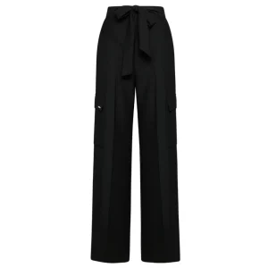 Pantalón Silvian Heach con Cinturón Anudado Negro Mujer