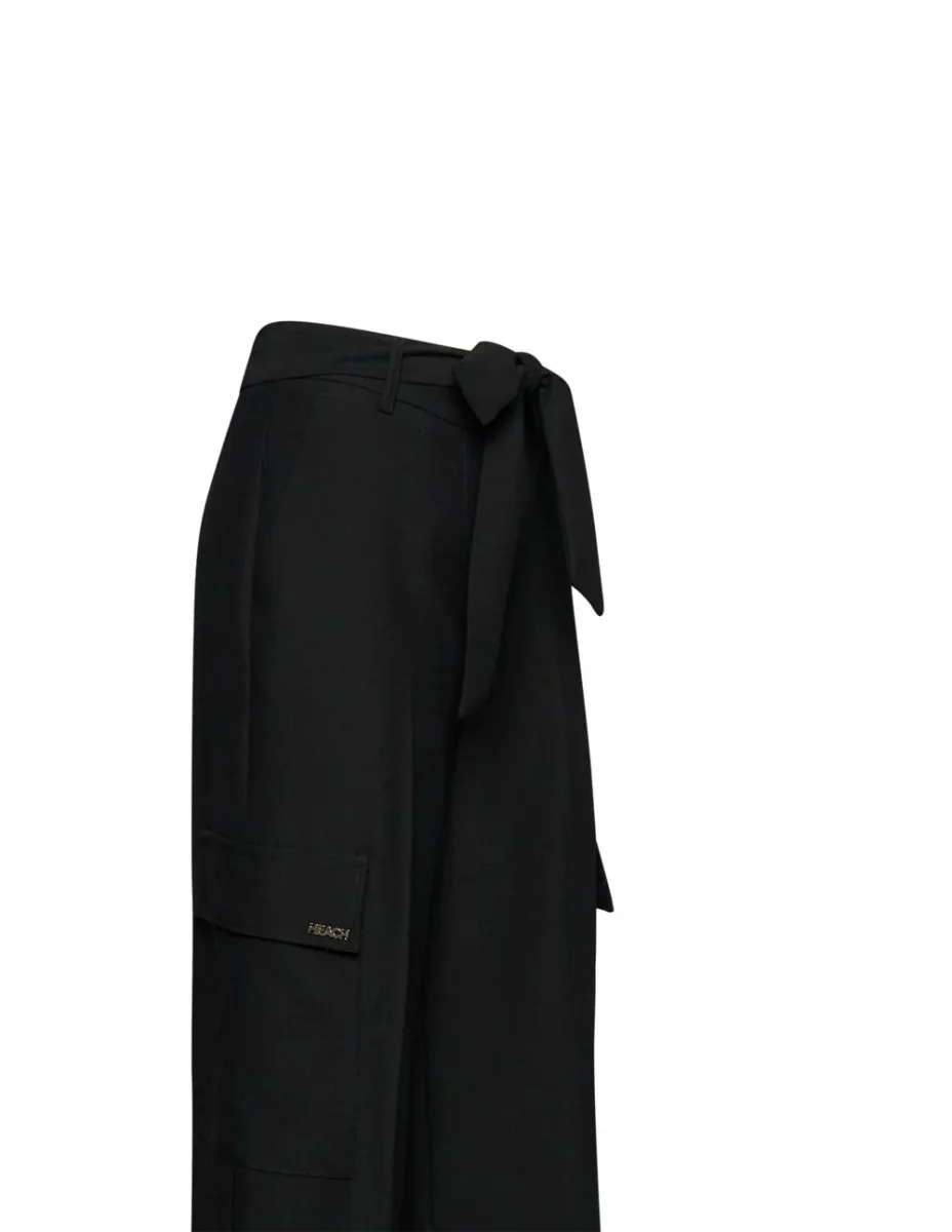 Pantalón Silvian Heach con Cinturón Anudado Negro Mujer - Imagen 4