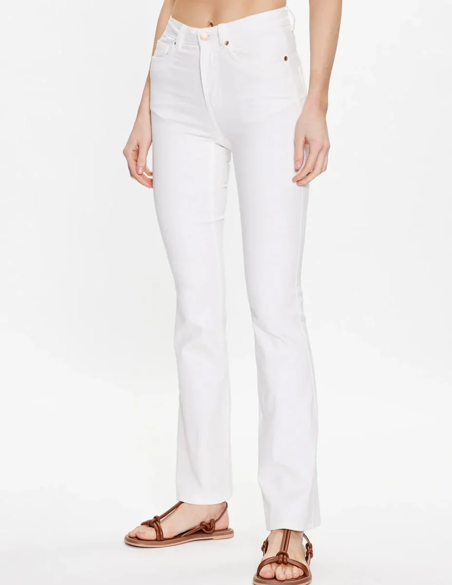 Pantalón Vaquero Silvian Heach Ajustado Blanco Mujer
