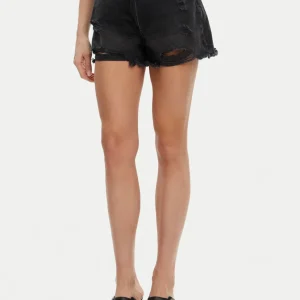 Pantalón Corto Silvian Heach con Logo Negro Mujer
