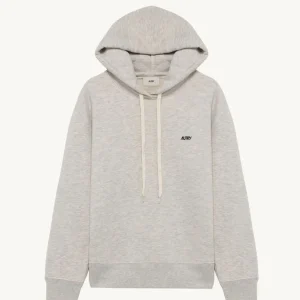Sudadera con Capucha Autry con Logo Bordado Gris Hombre