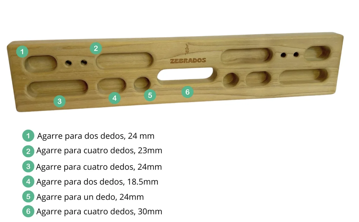 Hangboard Portable Zebrados - Imagen 4