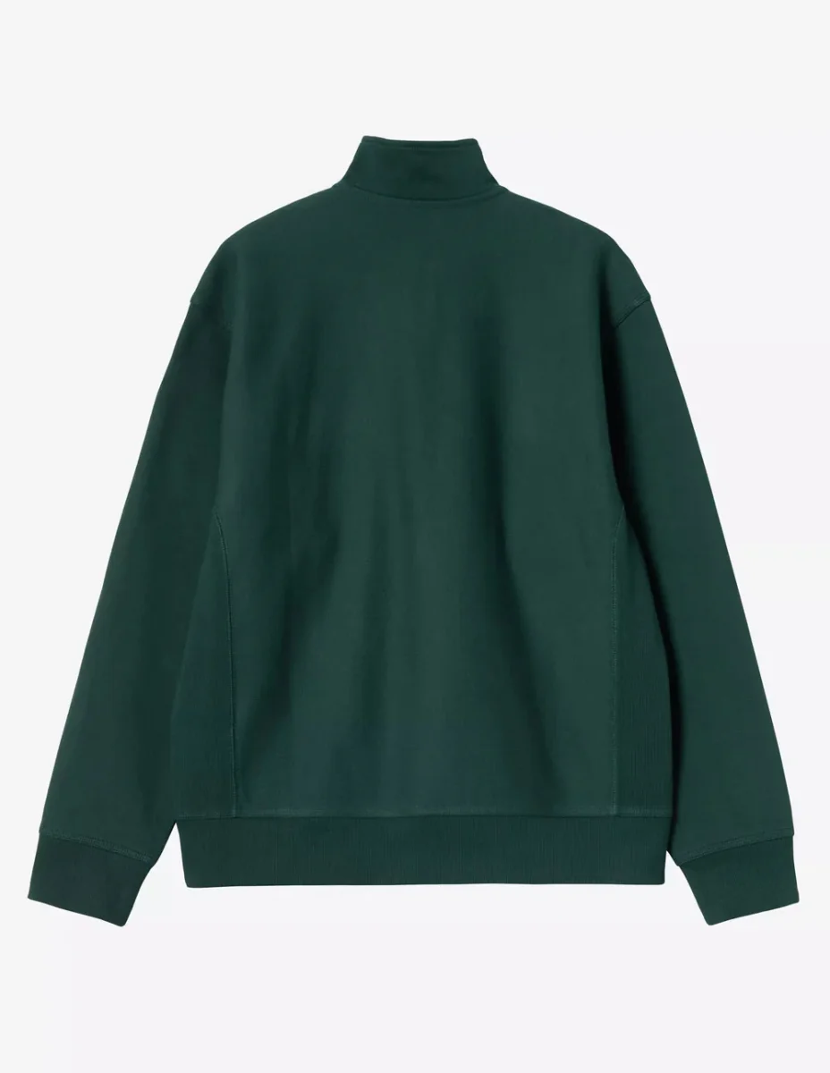 Sudadera Carhartt WIP Half Zip American Script Verde Hombre - Imagen 3