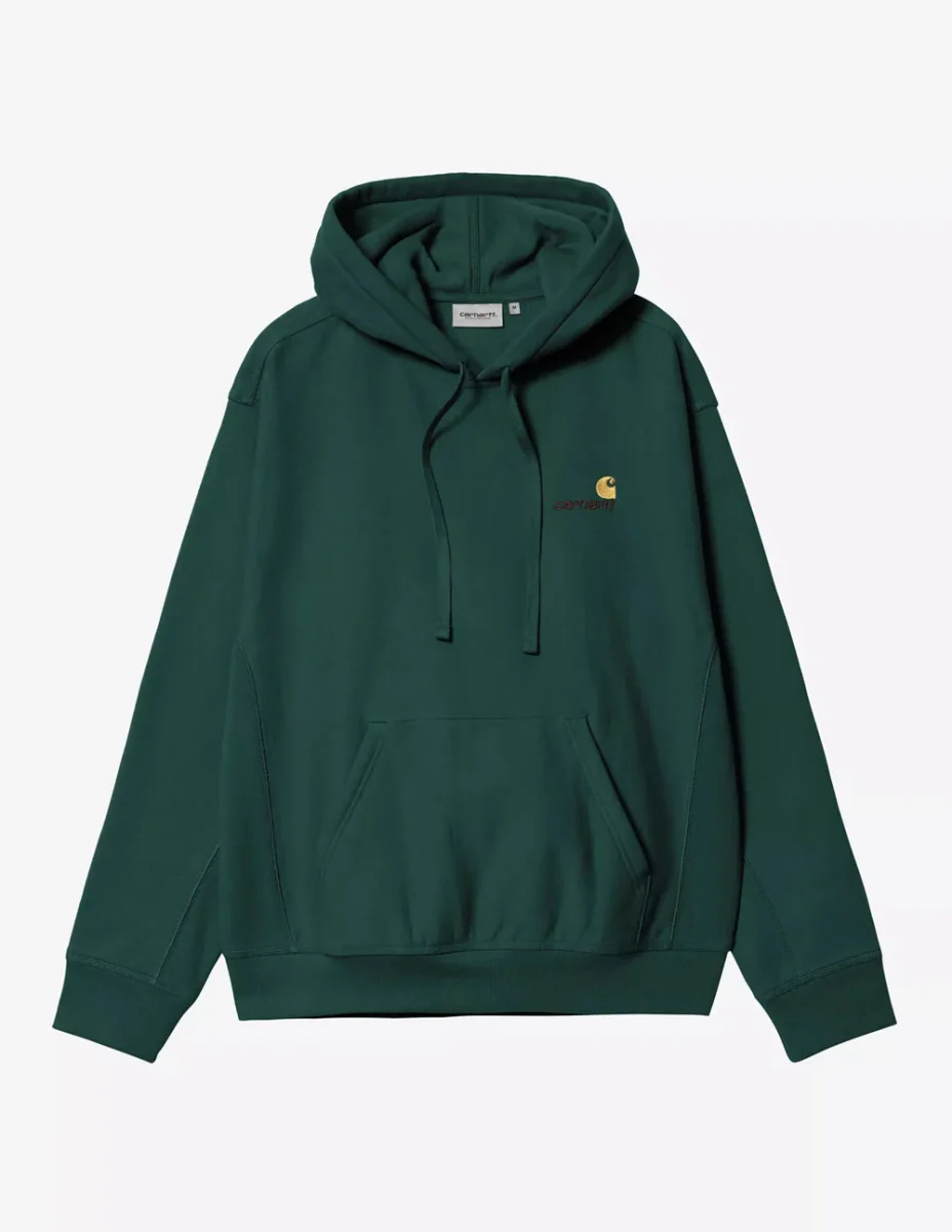 Sudadera con Capucha Carhartt WIP American Script Verde Hombre - Imagen 2