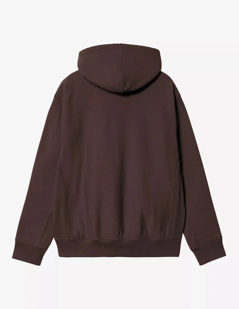 Sudadera con Capucha Carhartt WIP American Script Marrón Hombre - Imagen 3