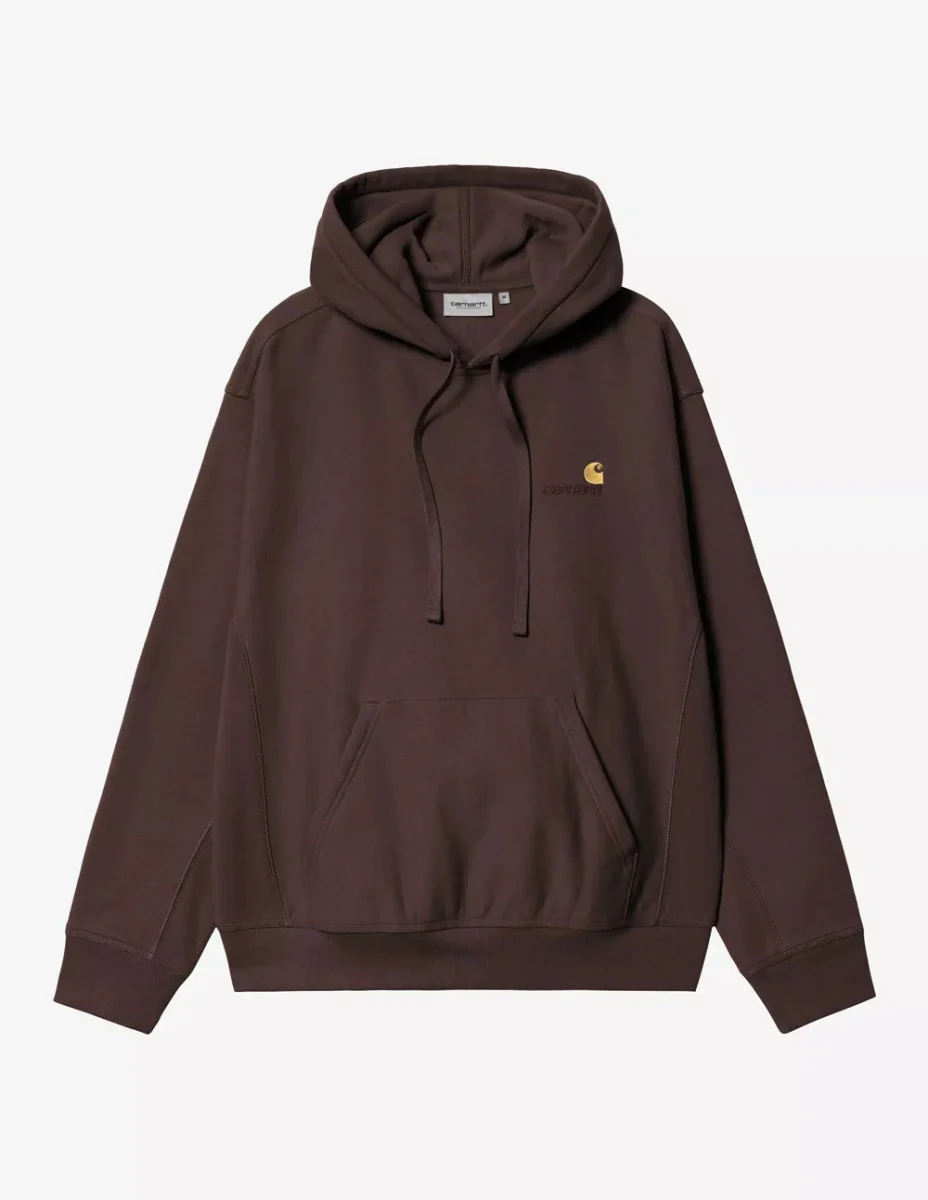 Sudadera con Capucha Carhartt WIP American Script Marrón Hombre - Imagen 2
